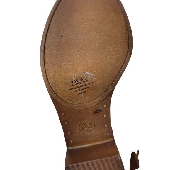 Lucky Brand Women Basel3 Leather Perforated Cream Ankle Bootie Western 9.5 W - Picture 4 of 8